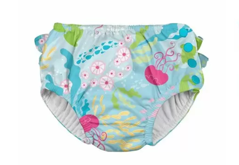 i play Baby&Toddler Girl Ruffle Snap Reusable Absorbent Blue Size 18M 1786